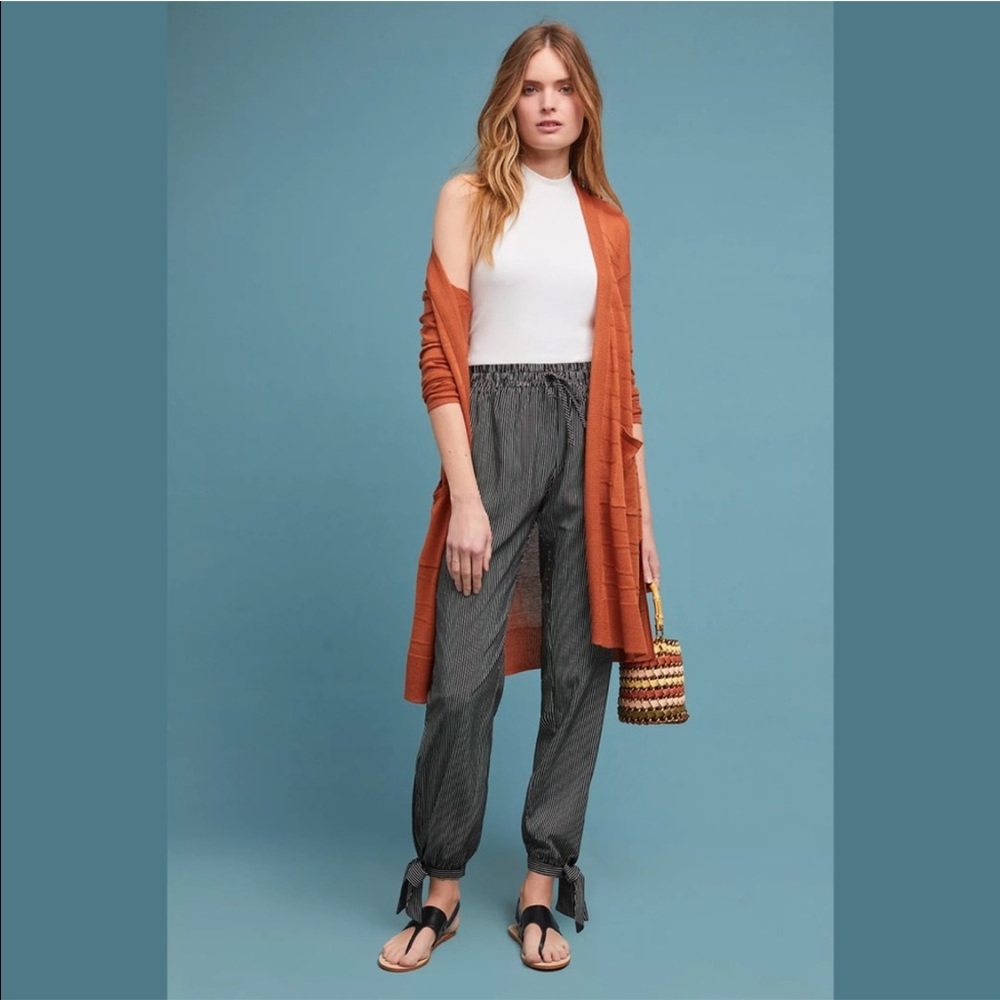 Anthropologie Harlyn Black and White Pin Pant